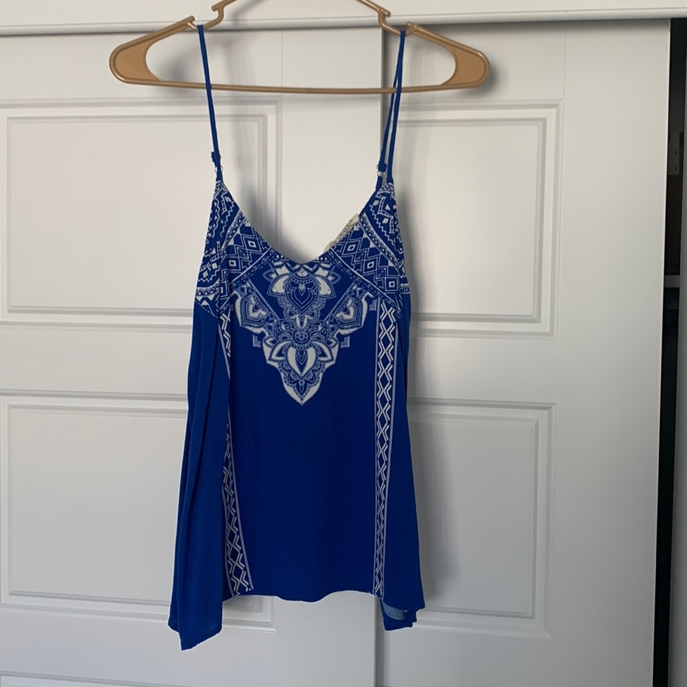 Blue dressy tank top